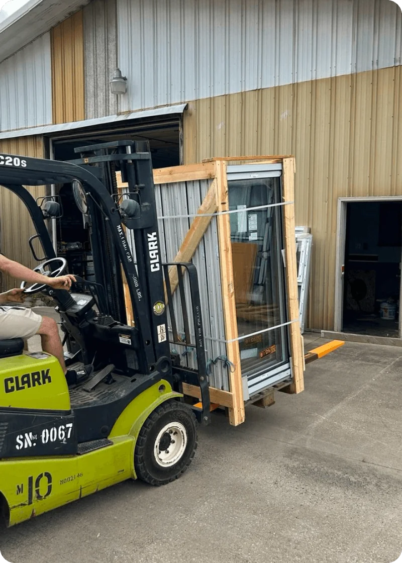 BWDS warehouse — windows ready to ship